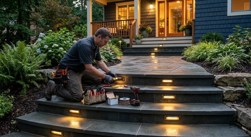 Step Lighting Installation in Kansas City, MO